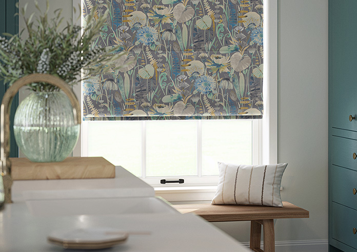 Zebedee, Teal - Roman Blind - Image 5